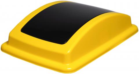 SLIM Deckel für Abfallbehälter 40L schwarz-gelb