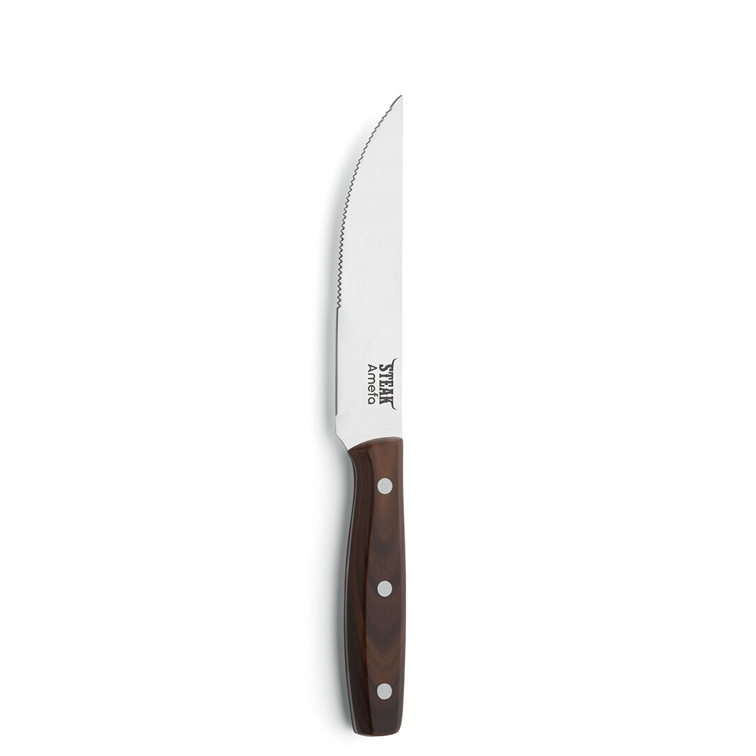 Steakmesser PORTERHOUSE, Vollheft, Edelstahl 18/0, Griff in Holzoptik, Länge 230mm, spülmaschinenfest Steakmesser PORTERHOUSE, Vollheft, Edelstahl 18/0, Griff in Holzoptik, Länge 230mm, spülmaschinenfest