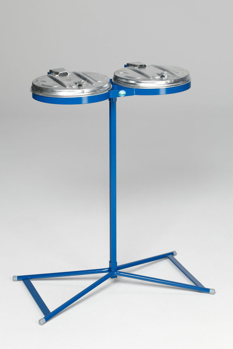 Müllsackständer und Doppel-Abfallsammler - stehend -