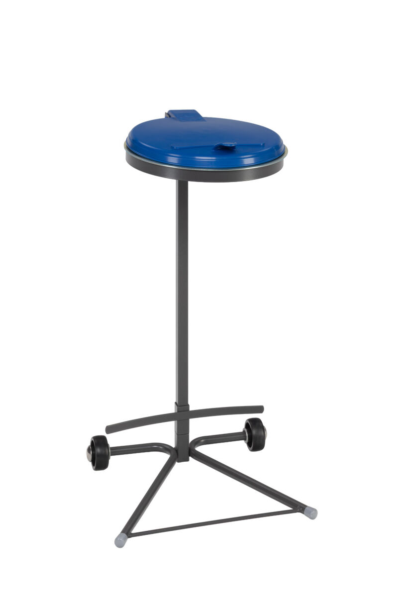 Wertstoffsammler 1-fach, fahrbar mit 2 Rollen