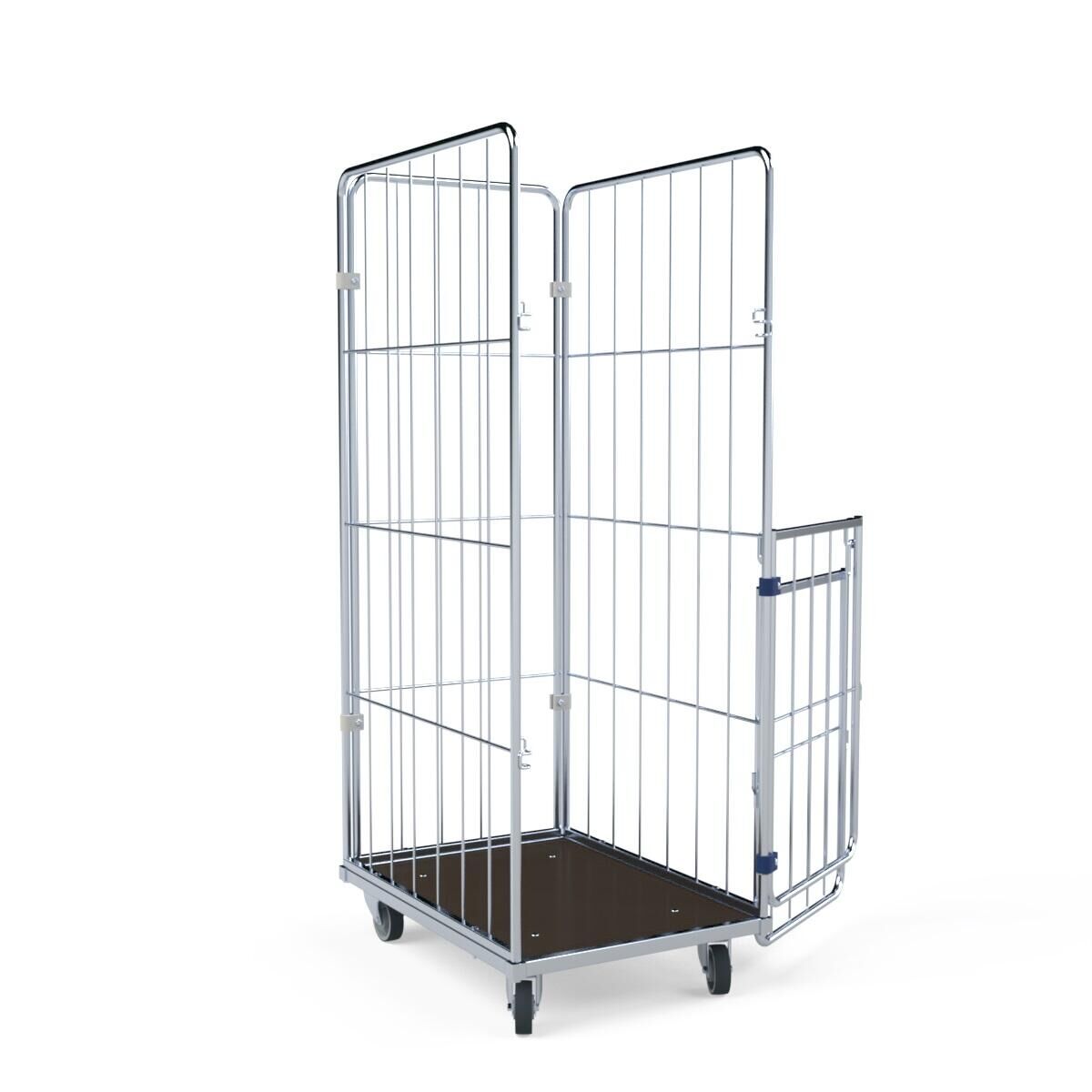 Wäschecontainer 4-seitig mit Holzboden