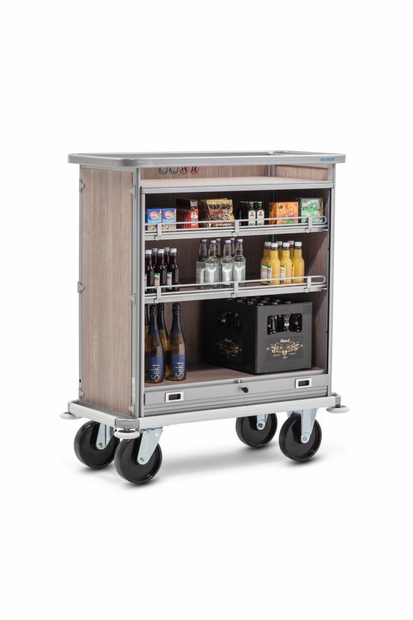 Minibar-Auffüllwagen 2 Bock- und 2 Lenkrollen