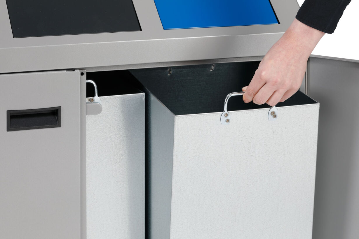 Wertstoffsammelstation mit 3 Inneneinsätzen