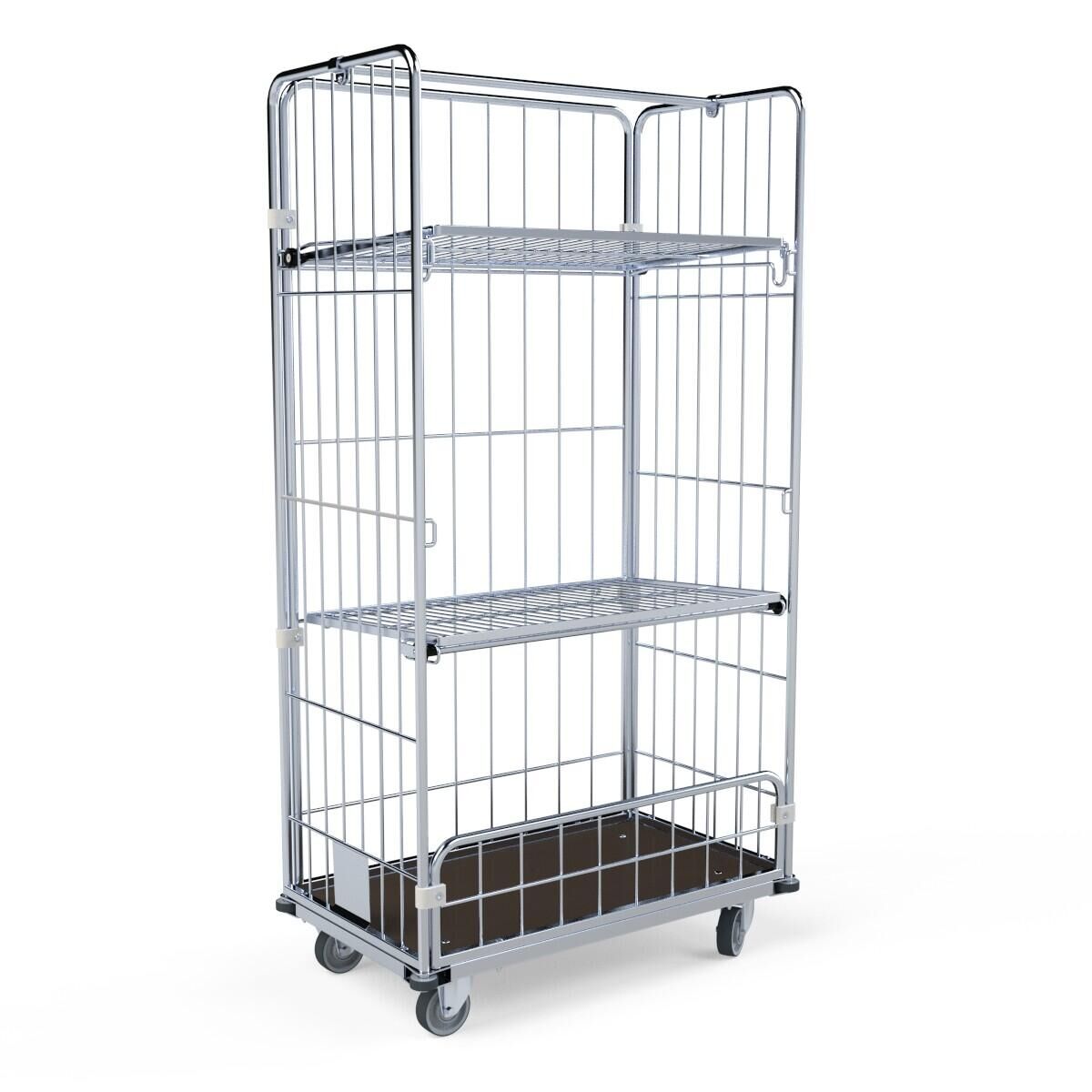 Wäschecontainer 4-seitig mit Holzboden