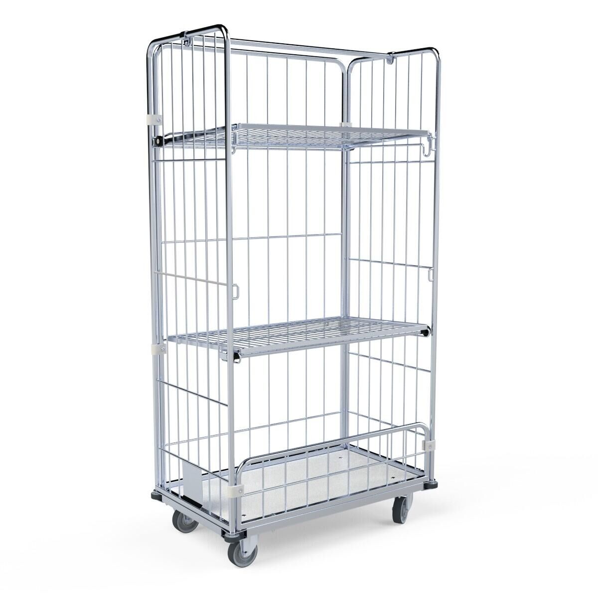 Wäschecontainer 4-seitig mit Kunststoffboden