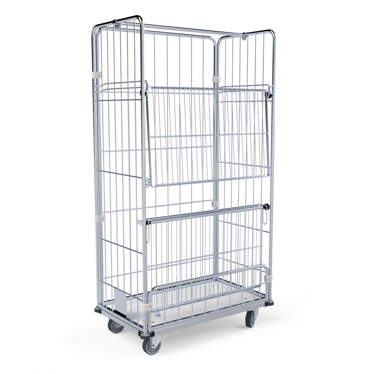 Wäschecontainer 4-seitig mit Kunststoffboden