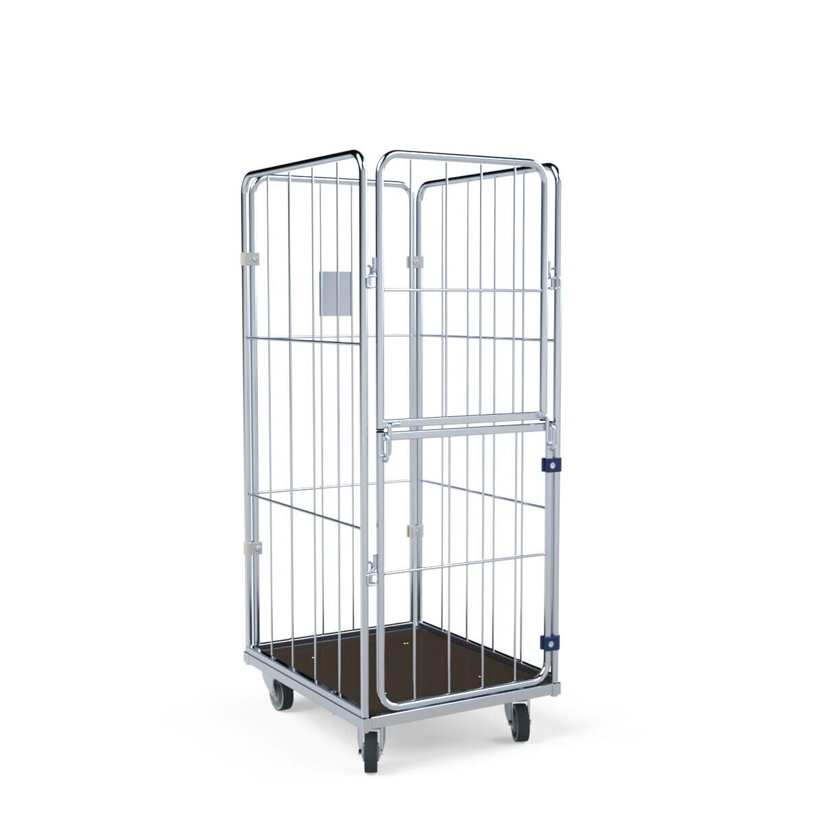 Wäschecontainer 4-seitig mit Holzboden