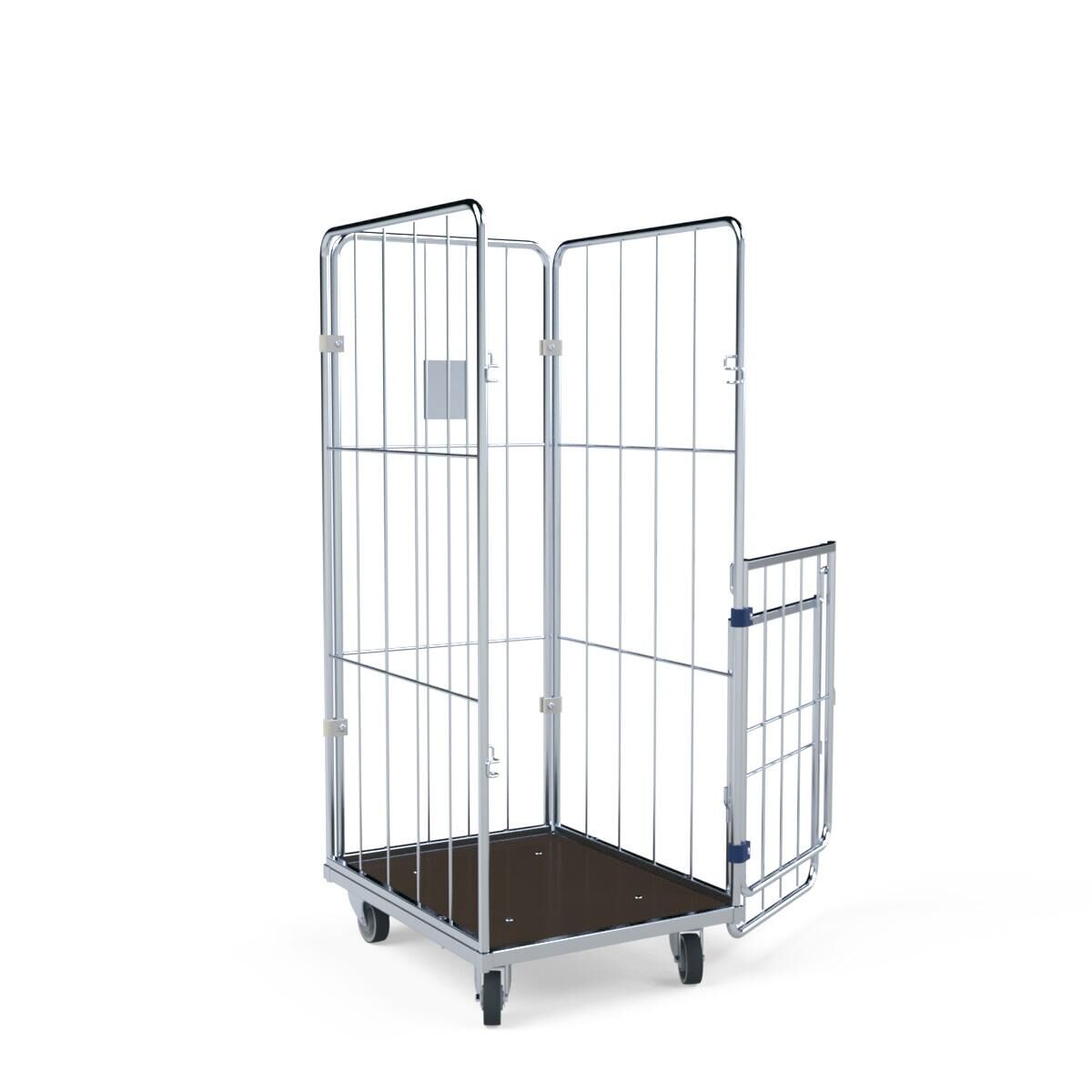 Wäschecontainer 4-seitig mit Holzboden