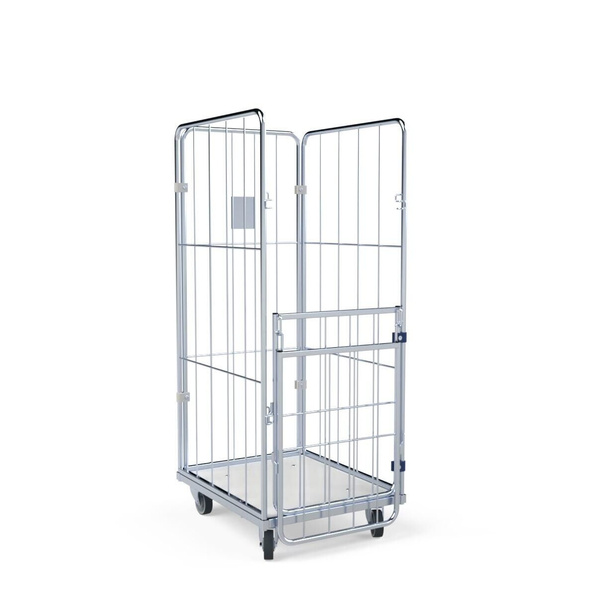 Wäschecontainer 4-seitig mit Kunststoffboden