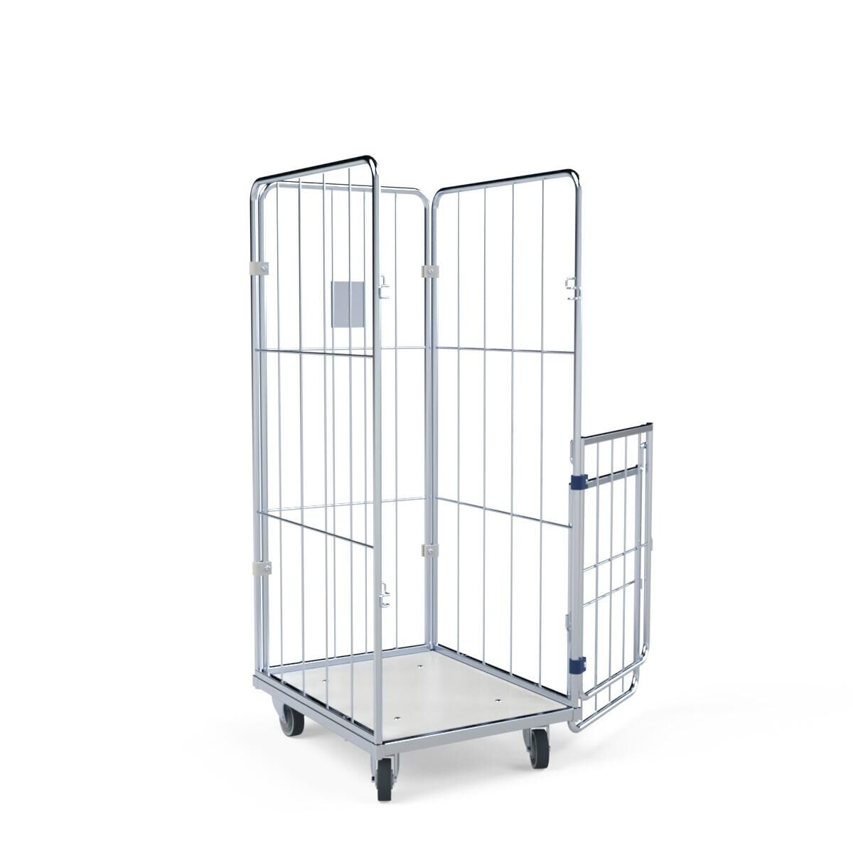 Wäschecontainer 4-seitig mit Kunststoffboden