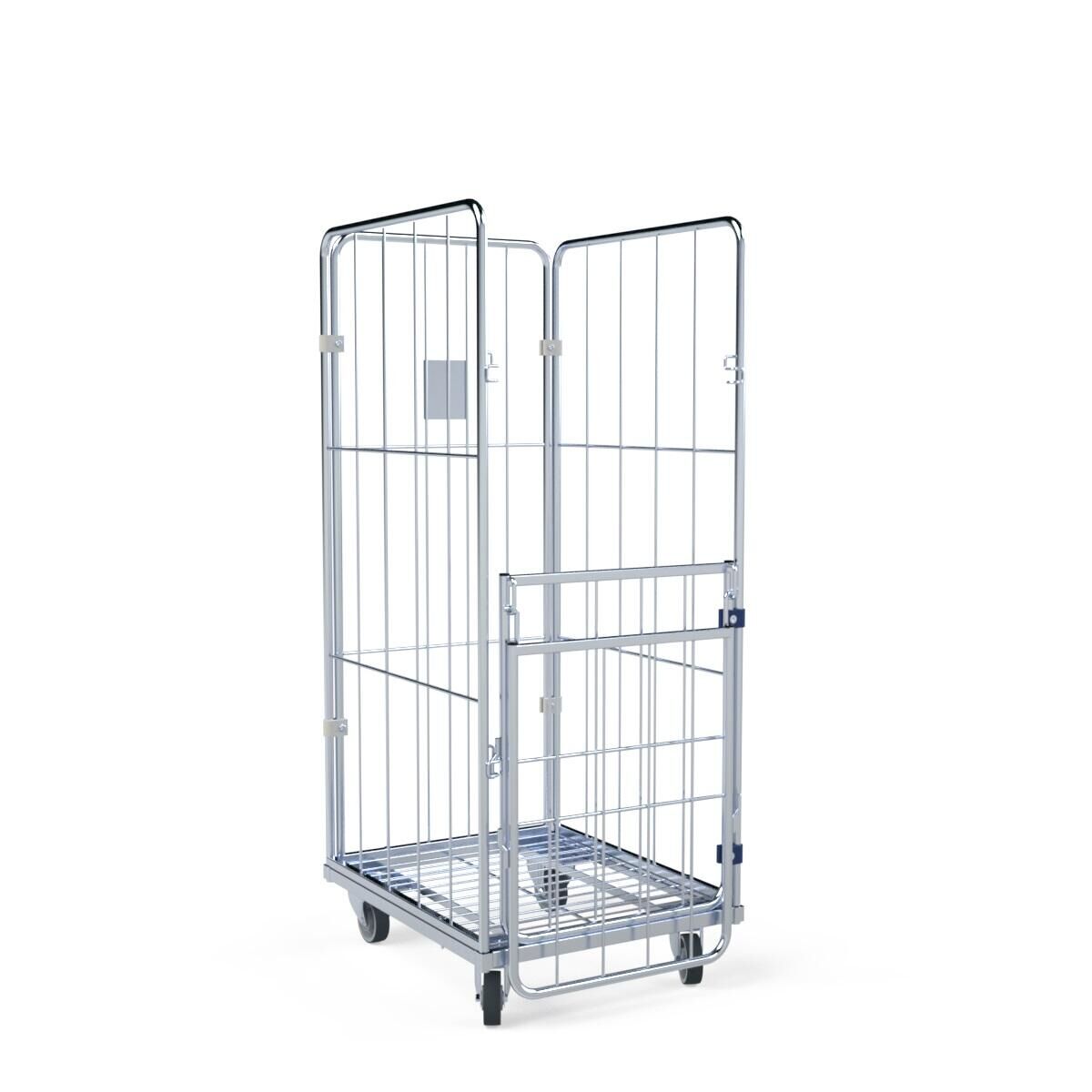 Wäschecontainer 4-seitig mit Stahlboden