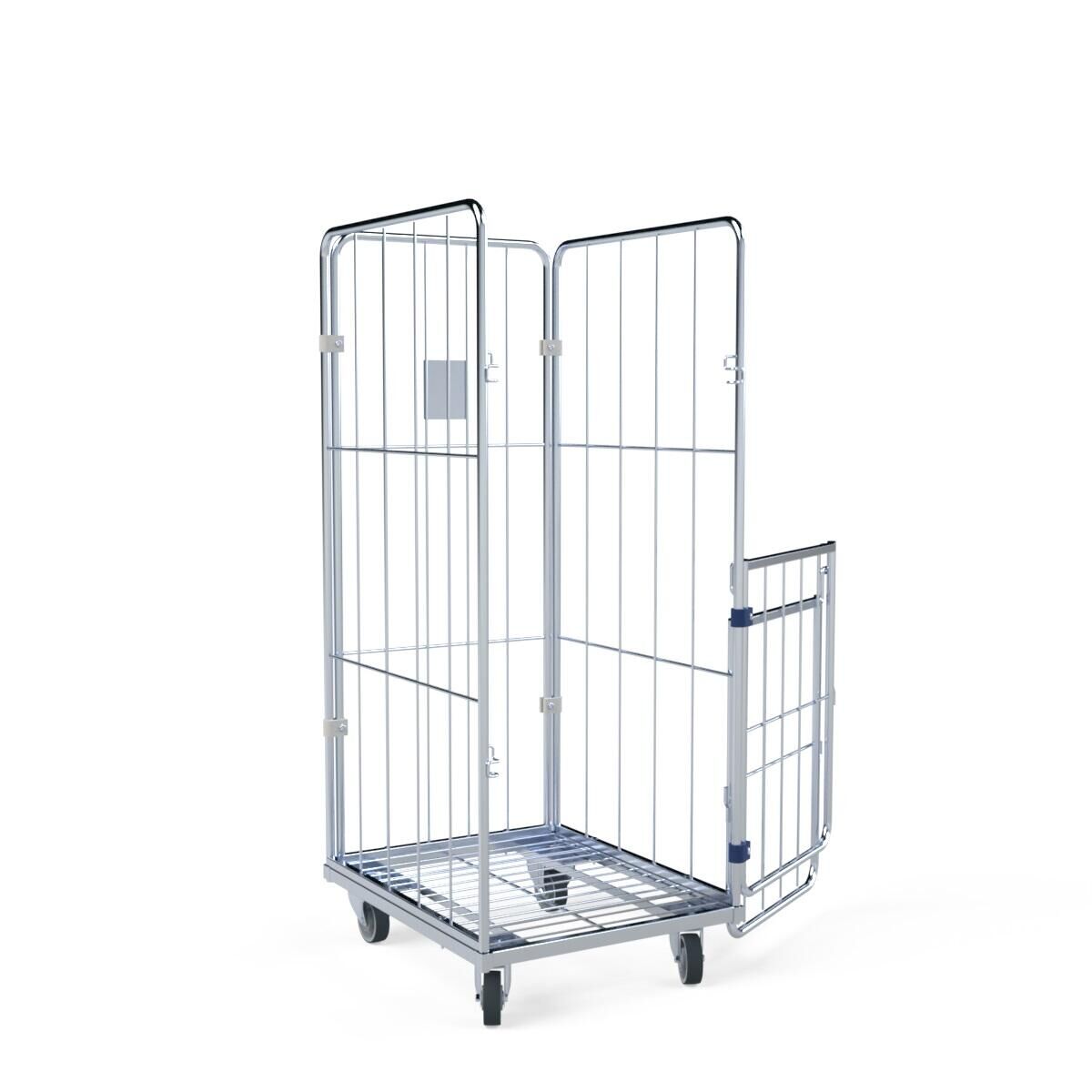 Wäschecontainer 4-seitig mit Stahlboden