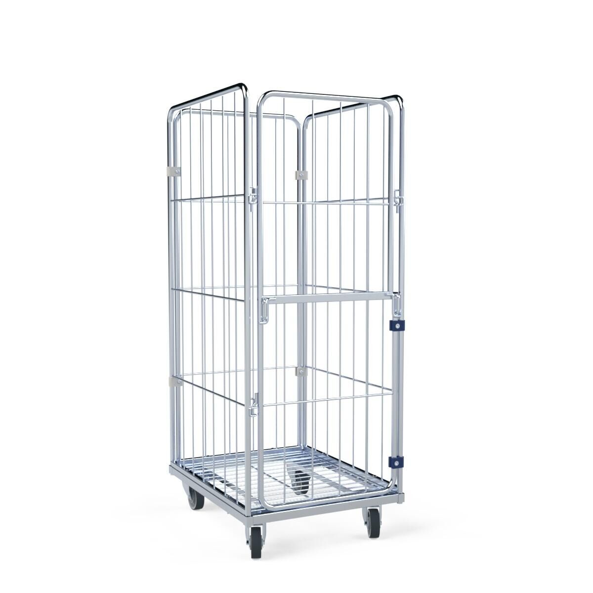 Wäschecontainer 4-seitig mit Stahlboden 