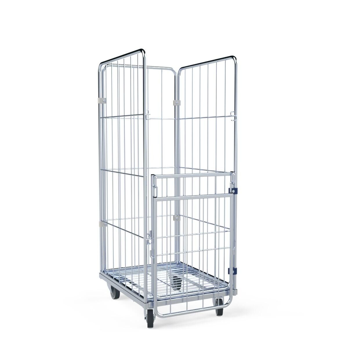 Wäschecontainer 4-seitig mit Holzboden