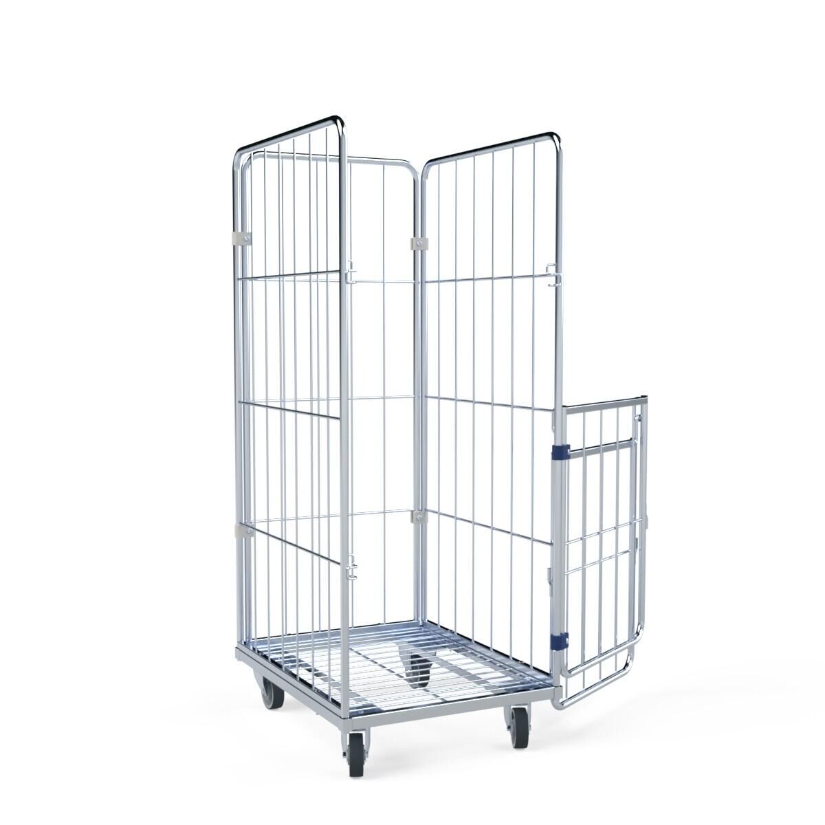 Wäschecontainer 4-seitig mit Stahlboden 