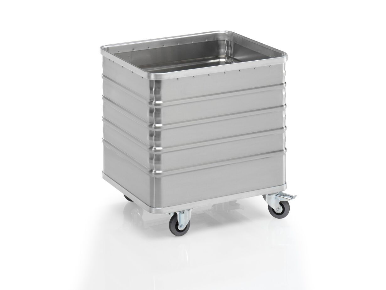 Aluminium-Transportwagen ohne Deckel, Volumen 223 Liter Aluminium-Transportwagen ohne Deckel, Volumen 223 Liter