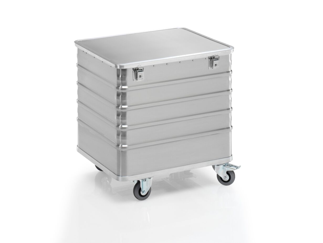 Aluminium-Transportwagen mit Deckel, Volumen 223 Liter
