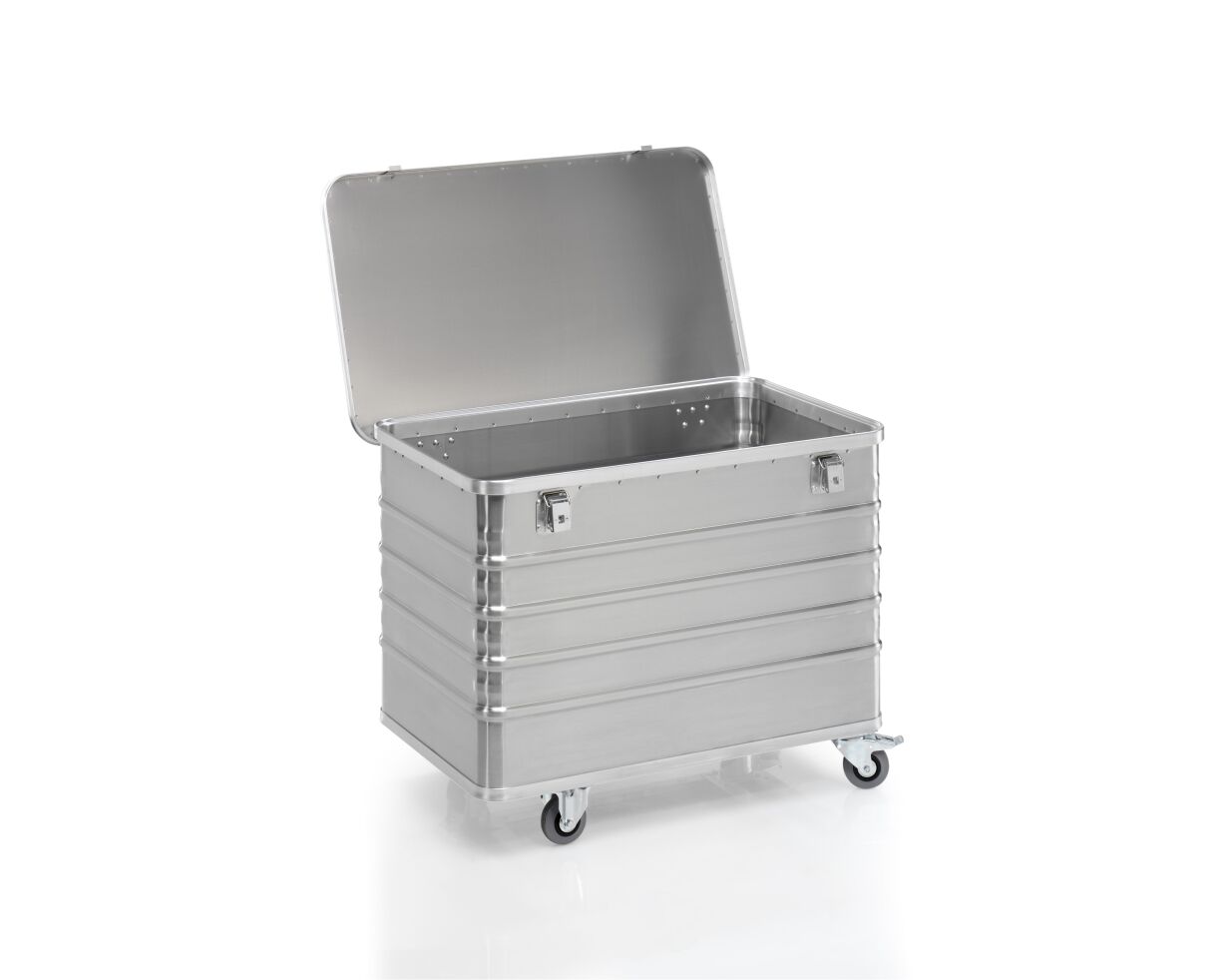 Aluminium-Transportwagen mit Deckel, Volumen 322 Liter