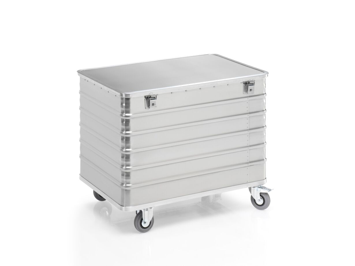 Aluminium-Transportwagen mit Deckel, Volumen 415 Liter