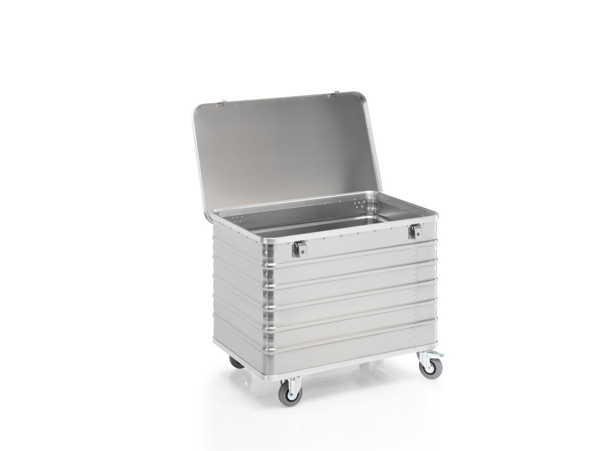 Aluminium-Transportwagen mit Deckel, Volumen 415 Liter Aluminium-Transportwagen mit Deckel, Volumen 415 Liter
