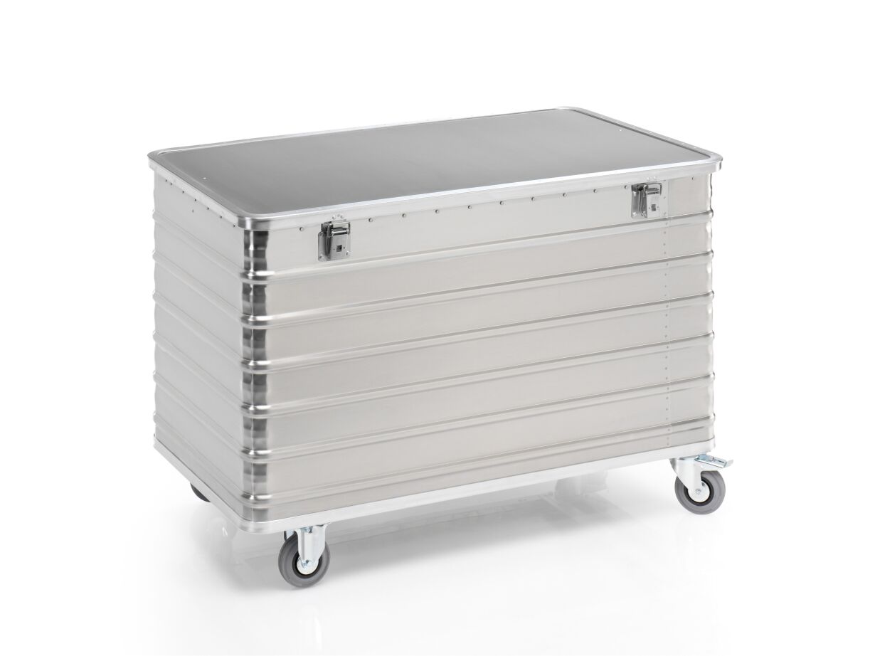 Aluminium-Transportwagen mit Deckel, Volumen 570 Liter