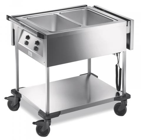 Speisenausgabewagen mit 2 Einzelbecken Speisenausgabewagen mit 2 Einzelbecken