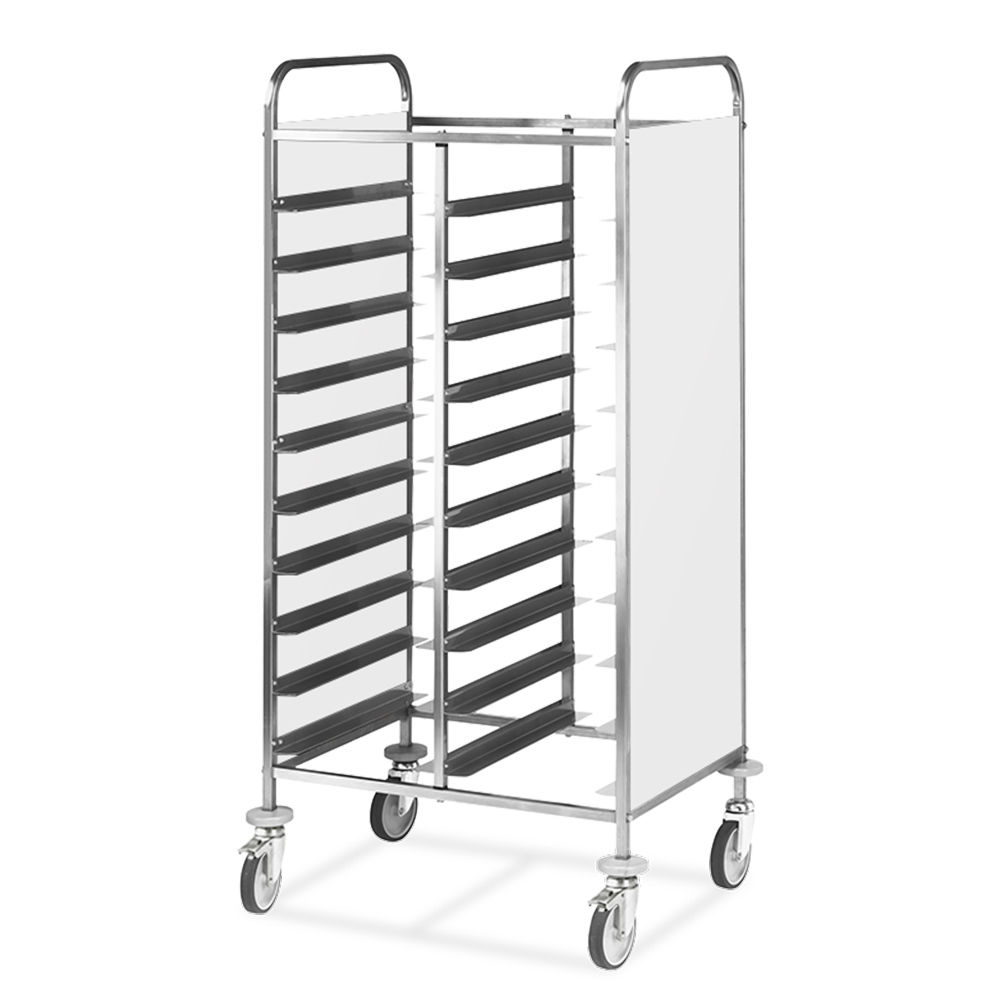 Tablettwagen für 24 GN - Weiß Tablettwagen für 24 GN - Weiß