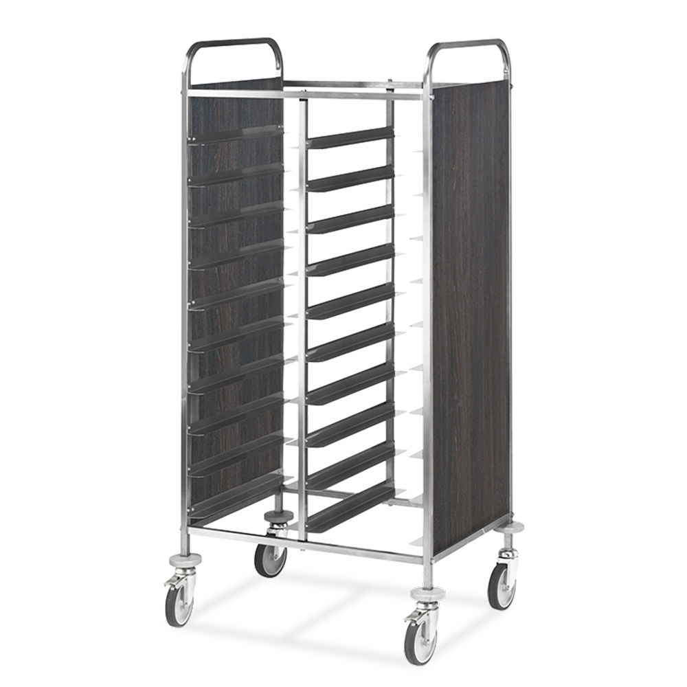 Tablettwagen für 24 GN - Tabak Tablettwagen für 24 GN - Tabak