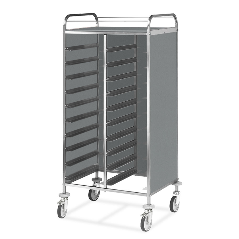 Tablettwagen für 20 GN - Edelstahl