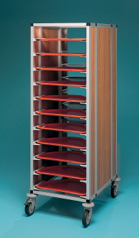 Tablettwagen für Trapeztabletts 480 x 340 mm