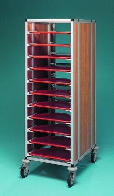 Tablettwagen für Trapeztabletts 480 x 340 mm