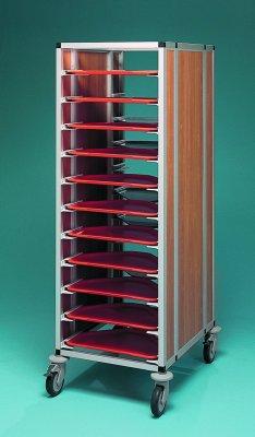 Tablettwagen für Trapeztabletts 480 x 340 mm