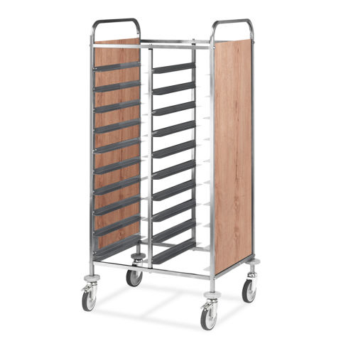 Tablettwagen für 24 EN - Eiche Tablettwagen für 24 EN - Eiche