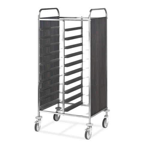 Tablettwagen für 24 GN - Tabak Tablettwagen für 24 GN - Tabak