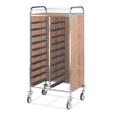 Tablettwagen für 24 GN - Eiche