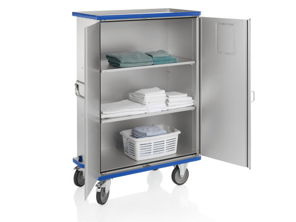 Schrankwagen aus Aluminium, eloxiert Schrankwagen aus Aluminium, eloxiert