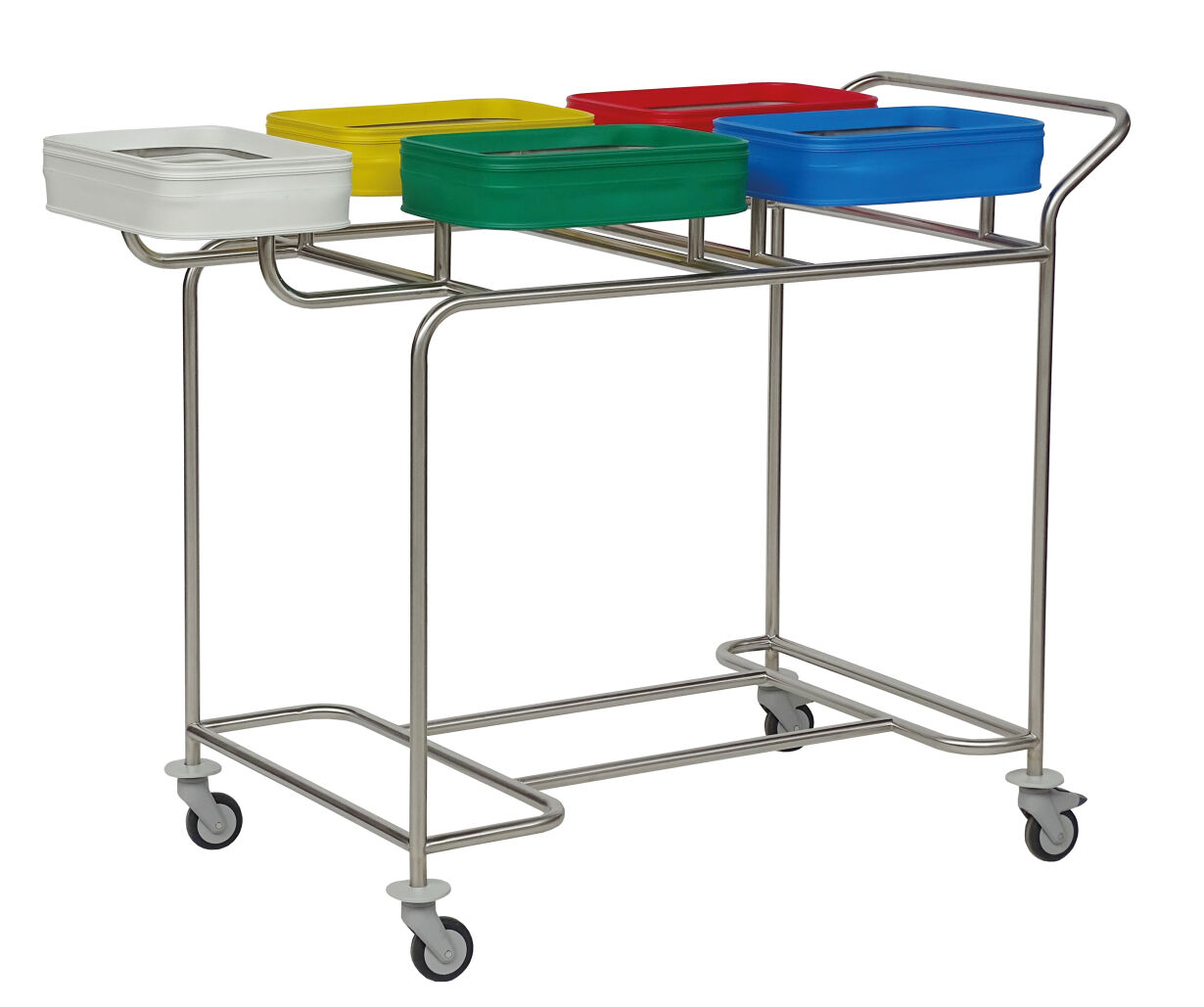 Edelstahl-Wäschesammler, 5-fach-Sammler, 