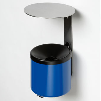 Wandascher mit Schutzdach 