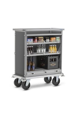 Minibar-Auffüllwagen 2 Bock- und 2 Lenkrollen Minibar-Auffüllwagen 2 Bock- und 2 Lenkrollen