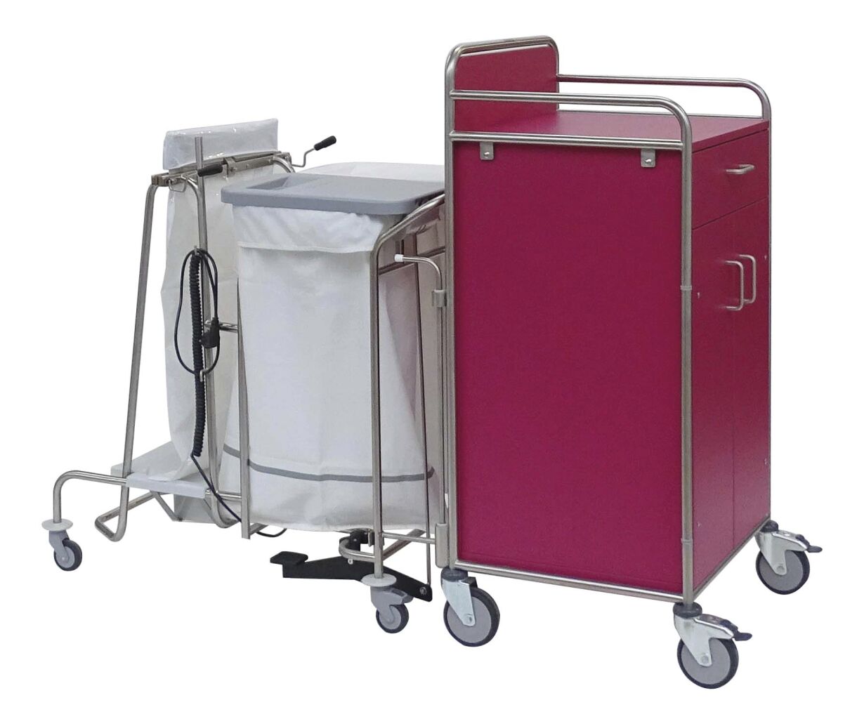 Stationswagen mit koppelbarem 2-fach Sammler und Sammler Genius Plus