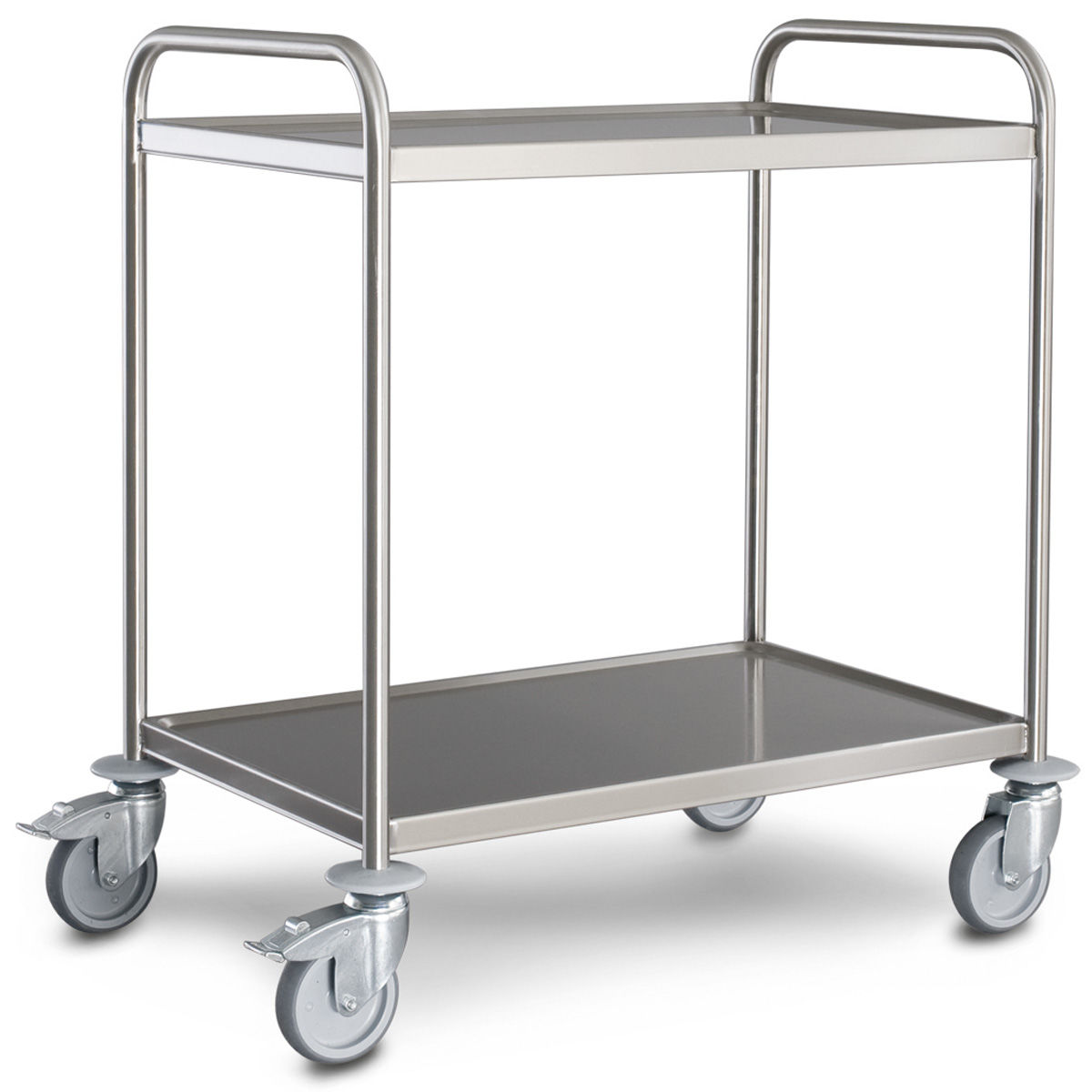 Edelstahl-Servierwagen mit 2 Borden 1000x600mm Edelstahl-Servierwagen mit 2 Borden 1000x600mm