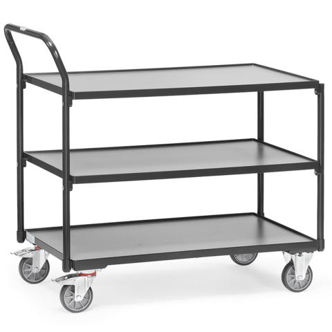 Leichter Tischwagen mit 3 Borden 1000x600mm Leichter Tischwagen mit 3 Borden 1000x600mm
