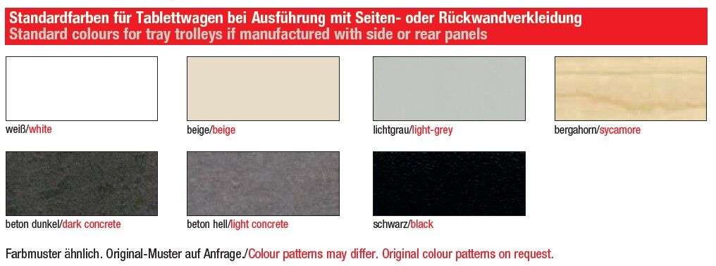 Leichtmetall-Tablettwagen für 10 GN-Tabletts, ohne Türe