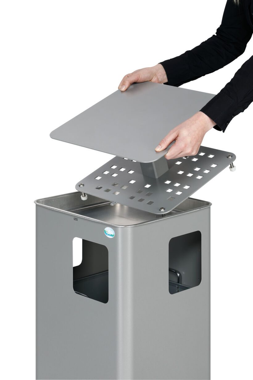 Abfallsammler/Ascher mit Dach