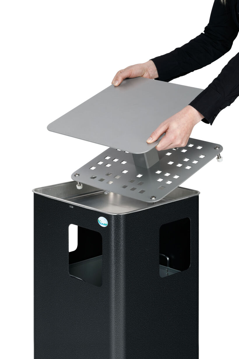 Abfallsammler/Ascher mit Dach