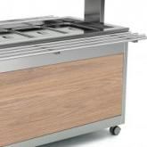 Edelstahlrundrohr-Tablettrutsche, klappbar für 3/1 GN Edelstahlrundrohr-Tablettrutsche, klappbar für 3/1 GN
