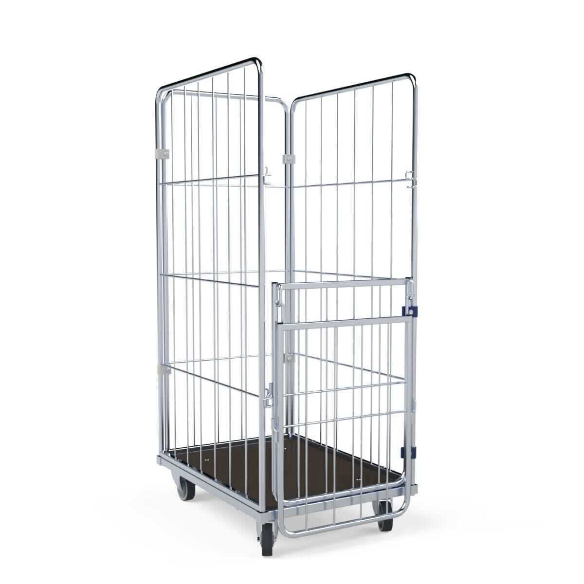 Wäschecontainer  4-seitig mit Holzboden