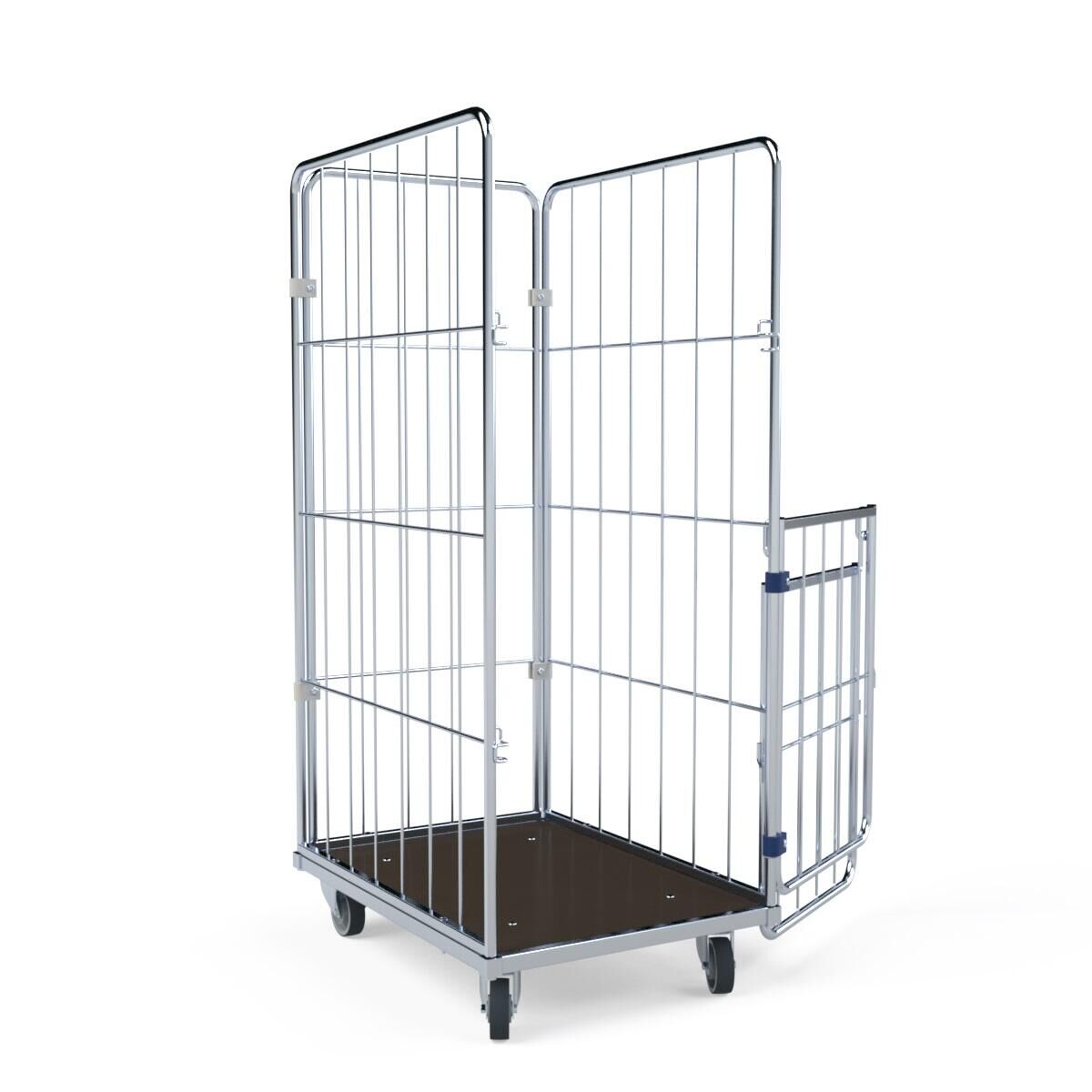 Wäschecontainer  4-seitig mit Holzboden