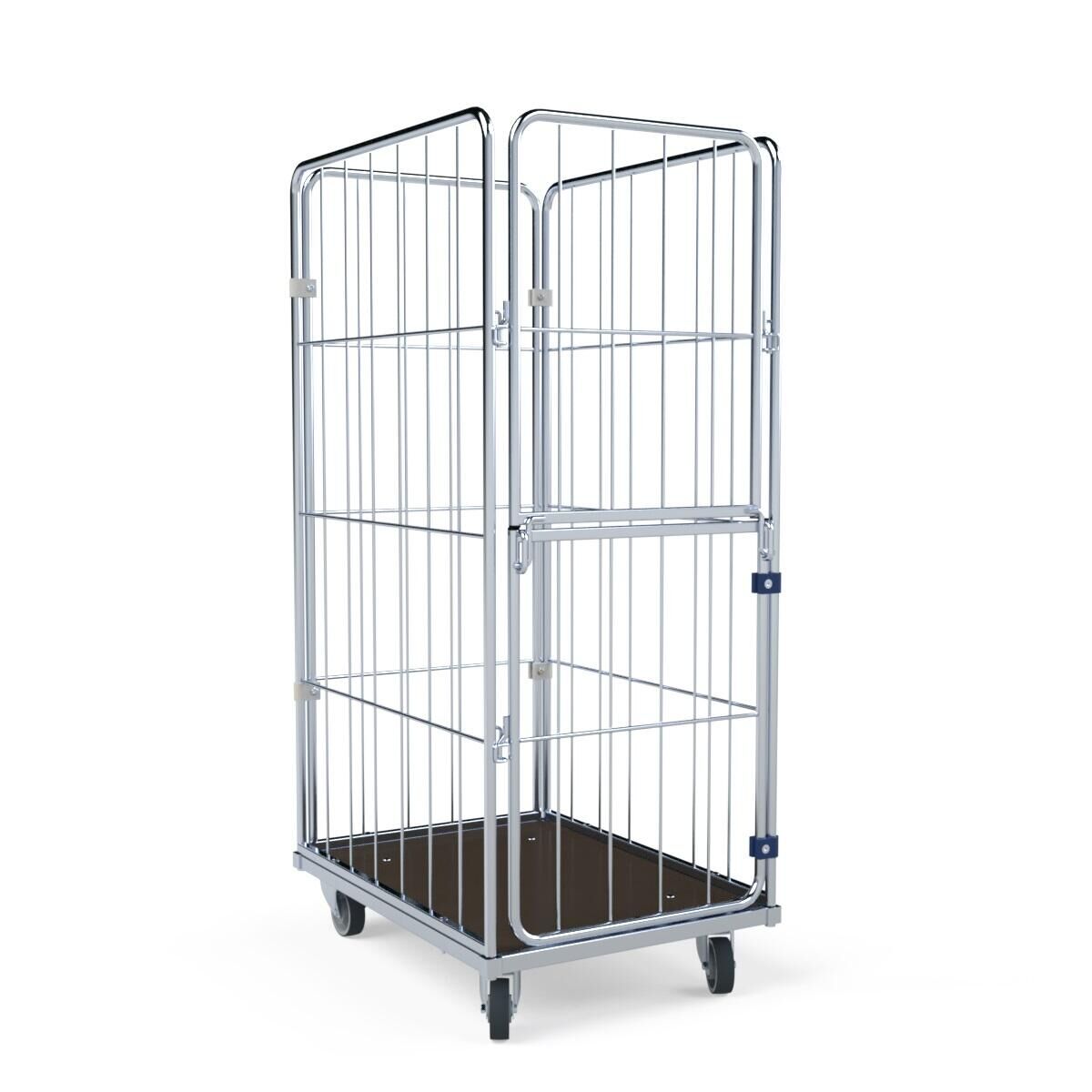 Wäschecontainer  4-seitig mit Holzboden