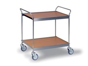 Servier- und Transportwagen mit 2 Borden 785x470mm